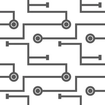 Abstract microchip scheme. Stock Illustration