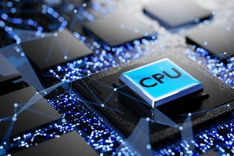 Abstract microelectronics technology concept. Abstract microchip. Conventio.. 库存插图