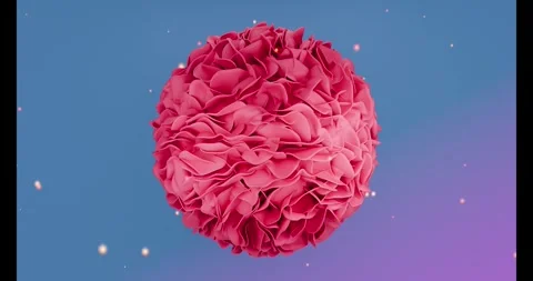 Abstract Microscopic Cell or Virus Molecule Animation Loop Stock Footage 332731471