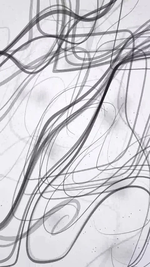 Abstract microscopic view of dark flowing fibers moving smoothly across frame Stock Footage 348335469