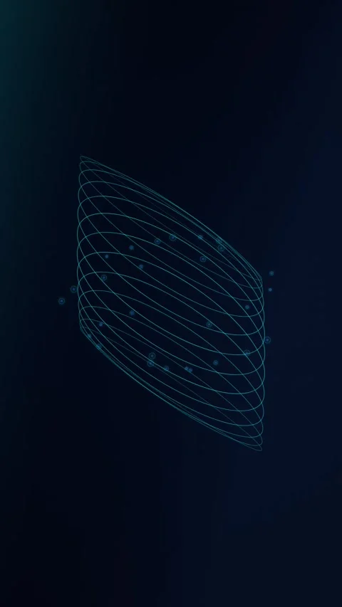 Abstract Microstock Cyber Data Sphere Graphic Background with Electric Blue.. Stock Footage 340347869