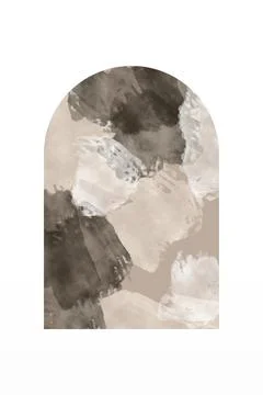 Abstract Mid Century Background. Boho Wall Art Decoration Poster Stock Illustration