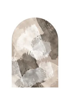 Abstract Mid Century Background. Boho Wall Art Decoration Poster Stock Illustration