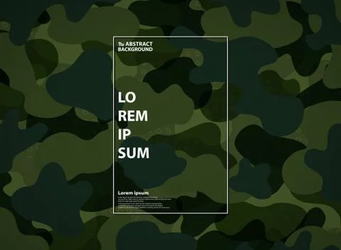 Abstract military green shape pattern background. Design for abstraction use, Stock Illustration
