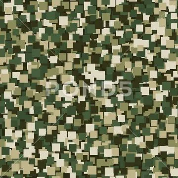 Green Camouflage Pattern Background. Seamless Green Camouflage