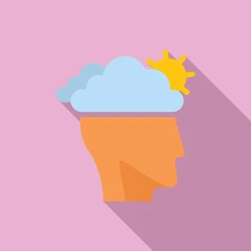 Abstract mind concept with weather elements イラスト素材