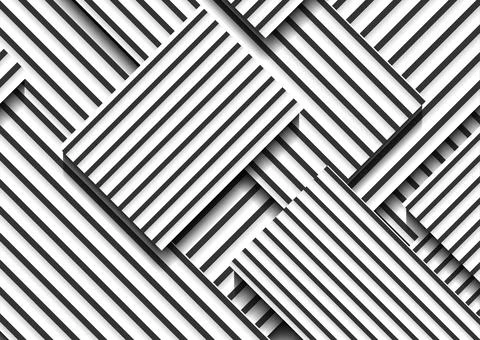 Abstract minimal background with black and white stripes Stock Illustration