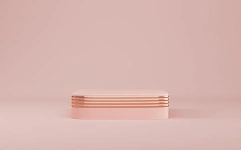 Abstract minimal background. Rectangle podium for product display on bright.. Stock Illustration