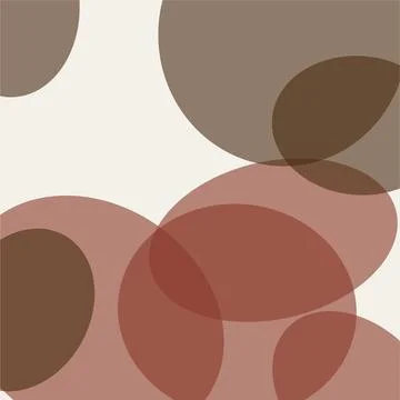 Abstract minimal background with soft overlapping organic shapes in warm ea.. Stock Illustration