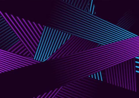 Abstract minimal background with violet, blue and black stripes Stock Illustration
