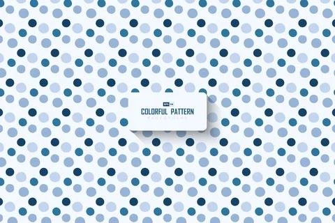 Abstract minimal blue dots pattern design artwork background. Stock Illustration