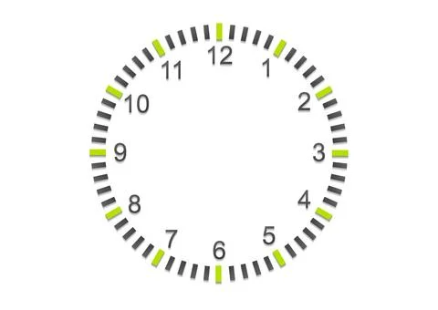 Abstract minimal clock on white wall Abstract minimal clock on white wall.... Stock Photos