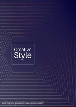 Abstract minimal covers design. Thin geometric line pattern background. Vecto Illustrazione stock