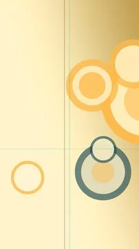 Abstract minimal design with overlapping circles and thin lines in warm bei.. Stock Illustration