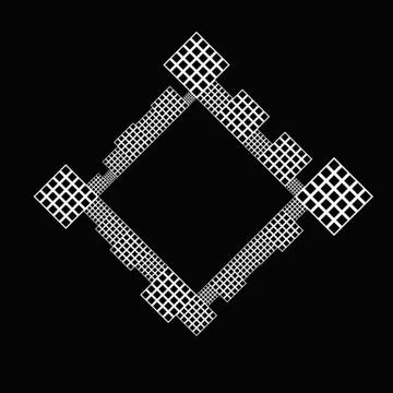 Abstract minimal diagonal square badge background frame イラスト素材