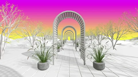 Abstract Minimal Garden Stock-Footage 233989364