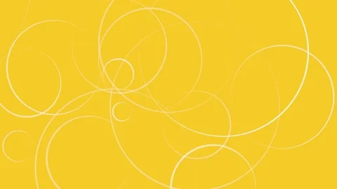 Abstract minimal geometric round circle shapes design background in yellow. 2 Stock Footage 139608980