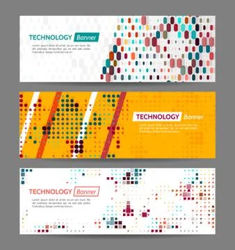 Abstract minimal geometric round web templates. Stock Illustration