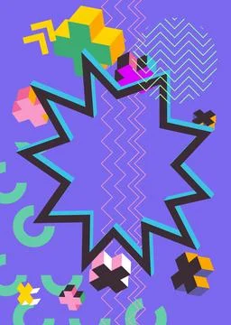 Abstract minimal geometric shapes background. Explosion geometrical graphic.. Stock Illustration
