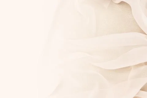 Abstract minimal  gradient background with beige blue wavy fabric, copy space  Foto stock