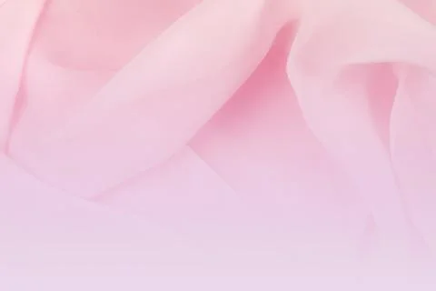 Abstract minimal  gradient background with pink wavy fabric, copy space  Stock Photos