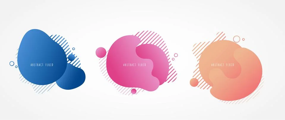 Abstract minimal gradient fluid shape design of organic template. Stock Illustration