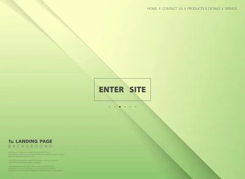 Abstract minimal gradient green yellow landing page vector background. Stock Illustration