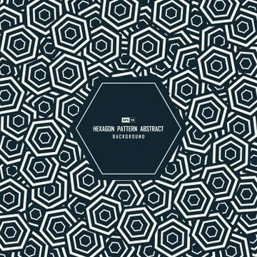 Abstract minimal hexagonal pattern design cover artwork background. Stock Illustration