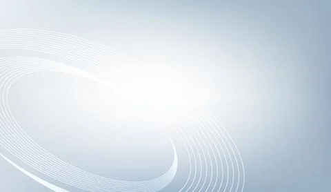 Abstract minimal light blue background with curved white lines and subtle Stock Illustration