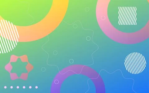 Abstract minimal lines and circle gradient geometric modern background. 스톡 일러스트