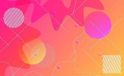 Abstract minimal lines and circle gradient geometric modern background. 스톡 일러스트