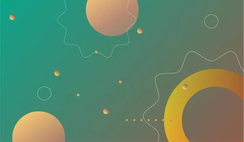 Abstract minimal lines and circle gradient geometric modern background. 스톡 일러스트