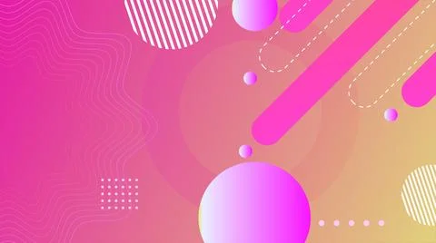 Abstract minimal lines and circle gradient geometric modern background. 스톡 일러스트