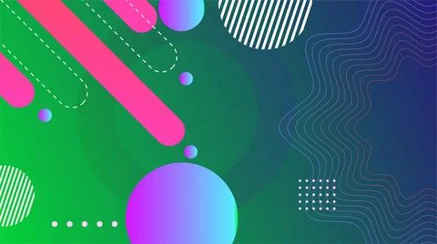 Abstract minimal lines and circle gradient geometric modern background. 스톡 일러스트