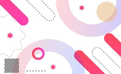 Abstract minimal lines and circle gradient geometric modern background. 스톡 일러스트