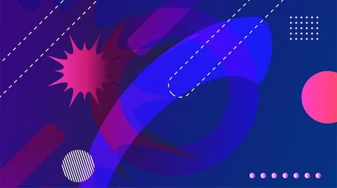 Abstract minimal lines and circle gradient geometric background. 스톡 일러스트