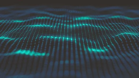 Abstract Minimal Mesh Waving Background Stock Footage 252068389