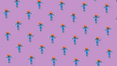 Abstract Minimal motion design animation of dancing figures. Color background Stock Footage 119179429