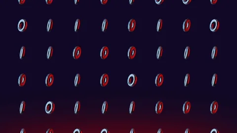 Abstract Minimal motion design animation of neon 3d geometric object. color Stock Footage 119179689