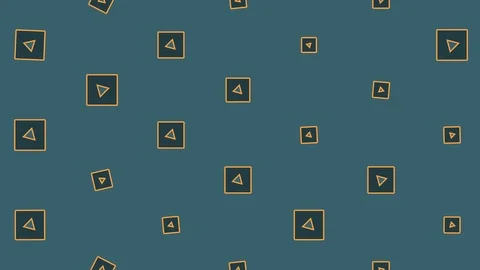 Abstract Minimal Pattern With Rotating Squares Animated On The Surface Stock Footage 127218685