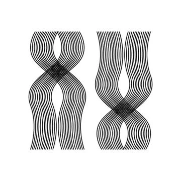 Abstract minimal pattern vector illustration, hair pattern Stock Illustration