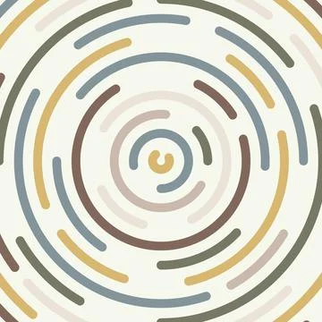 Abstract minimal round line shape element pattern artwork background. Stock Illustration