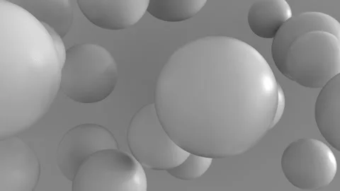 Abstract Minimal Spheres 3D Gray Background Stock Footage 156939219