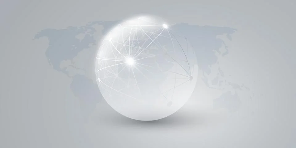 Abstract Minimal Style Cloud Computing, Networking and Telecommunications C.. 스톡 일러스트