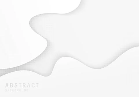 Abstract minimal style of gradient white papercut with halftone decorative. Stock Illustration