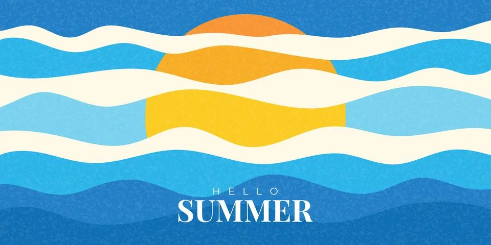 Abstract minimal summer background Illustrazione stock