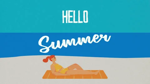 Abstract minimal summer horizontal poster illustration Stock-Footage 314283580