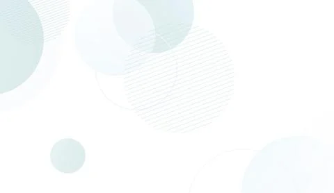 Abstract minimal white background with soft blue circles and geometric shapes Stock Illustration
