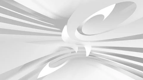 Abstract minimal white wallpaper, 3d render Stock Illustration