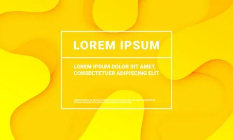 Abstract minimal yellow background with fluid color gradient. Presentation ye Stock Illustration